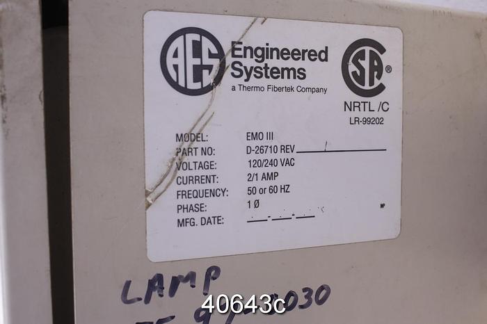Used AES EMO III Shower Oscillator Drive Controller Digital Display #40643