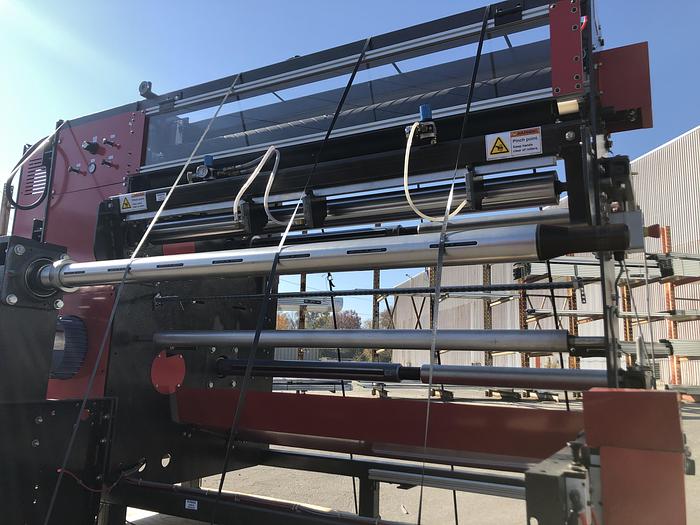 Used 60" ROSENTHAL DUPLEX SLITTER REWINDER 18" REWIND DIAMETERS MFG. 2016