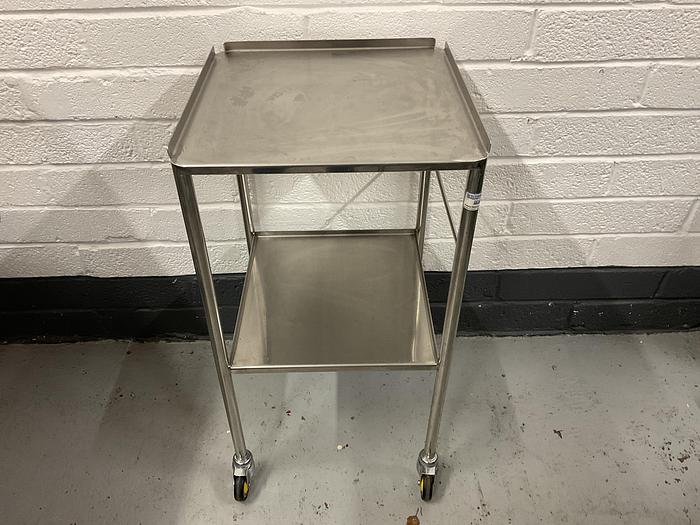 Used Trolley stainless steel 2 shelves 450x450mm