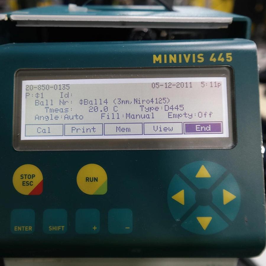 Used Grabner Instrument Minivis 445 Portable Automatic Falling Ball Viscometer - Read