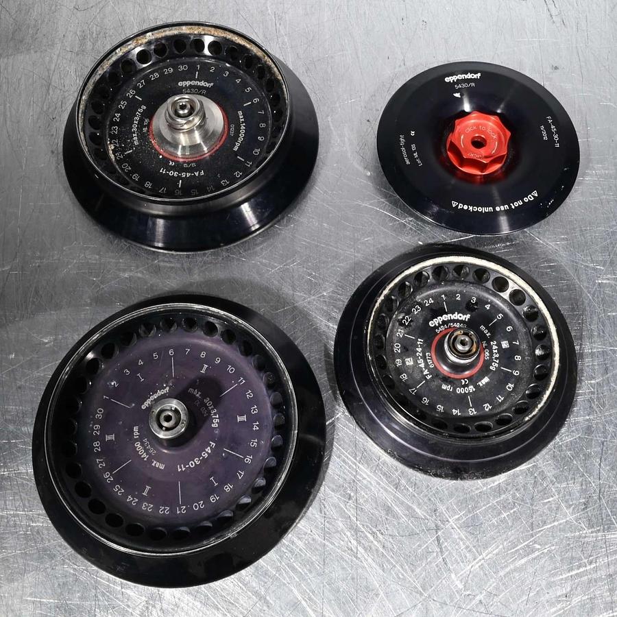 Used Eppendorf FA-45-24-11/F45-30-11/FA-45-30-11 Centrifuge Rotors w/FA-45-30-11 Lid