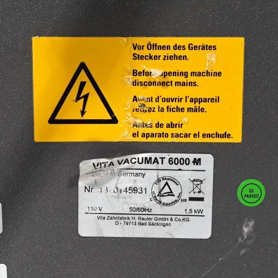 Used VITA VACUMAT 6000M Dental Ceramic Firing Furnace/ 1200 Deg C + Warranty