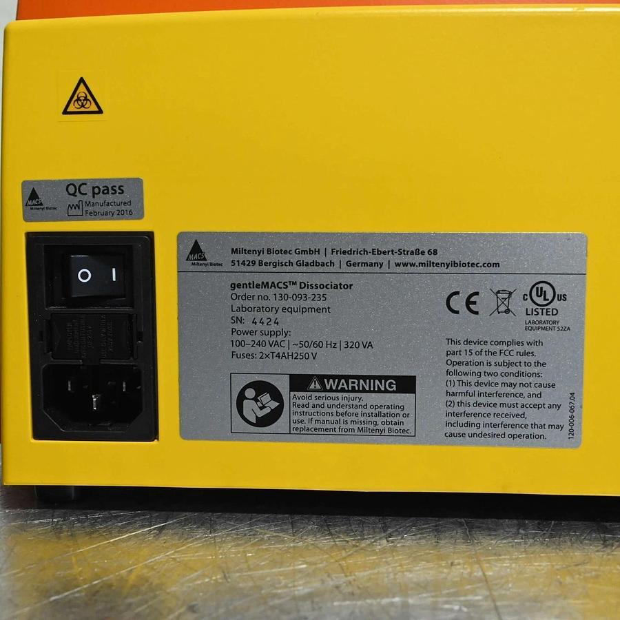 Used Miltenyi Biotec gentleMACS Dissociator 130-093-235 + Warranty