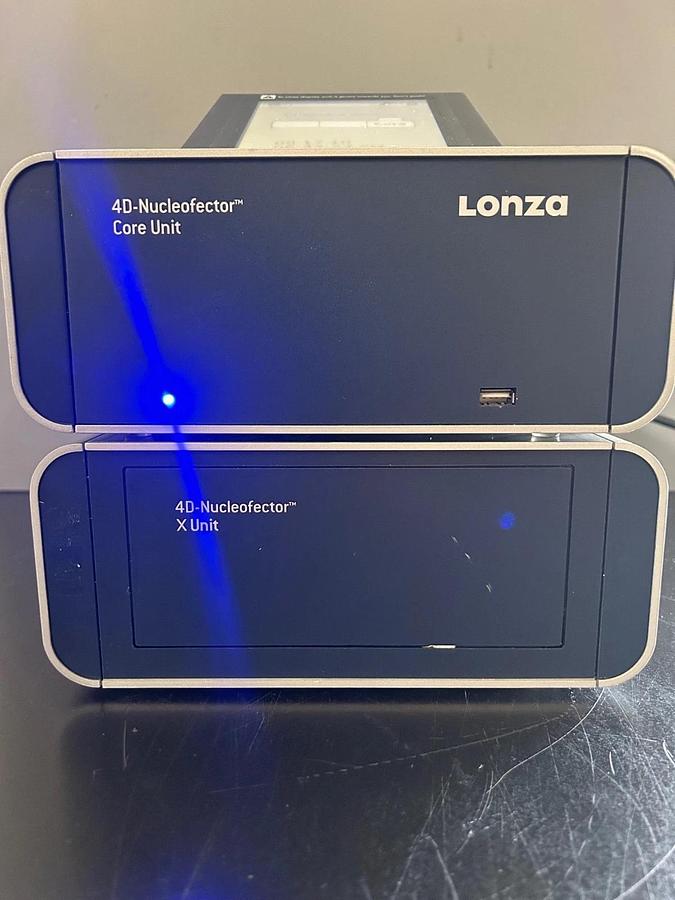 Used Lonza 4D Nucleofector Nucleofection Transfection System Core Unit & X Unit