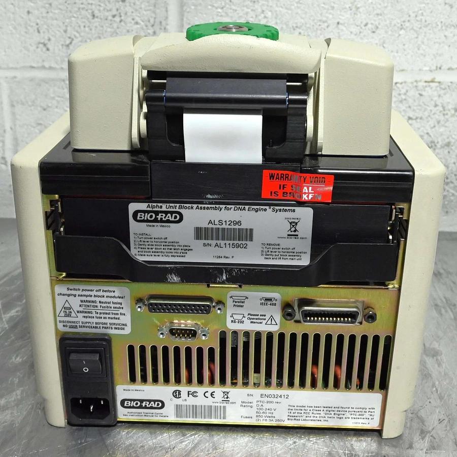 Used Bio-Rad PTC-200 DNA Engine Gradient Cycler 0-100 C w/Alpha Unit Block Assembly