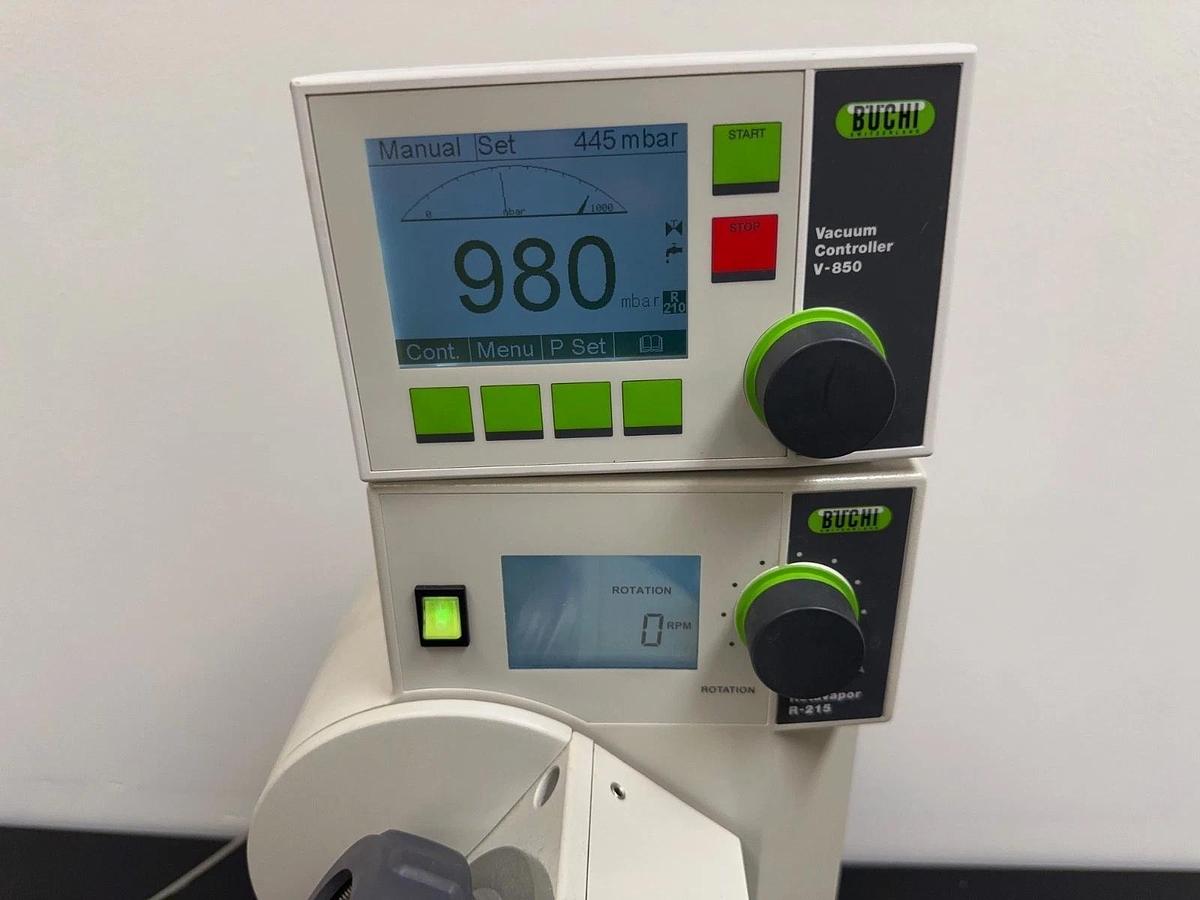 Used Buchi R-215 Rotavapor System w/ V-850 Vacuum Controller + Warranty