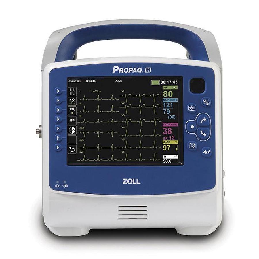 Used Zoll Propaq M Monitor with ECG, SPO2, NIBP, CO2, P1,P2,P3, T1,T2 