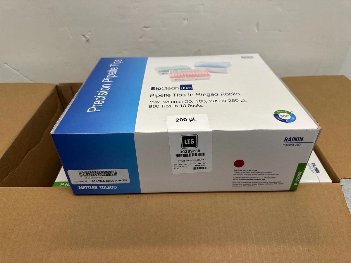 Used (4800) Rainin BioClean Ultra 200uL RT LTS Filter Pipette Tip Racks 30389239