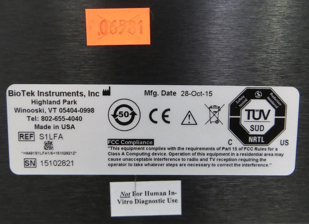 Used BioTek Instruments Synergy HTX Multi-Mode Plate Reader S1LFA + Warranty