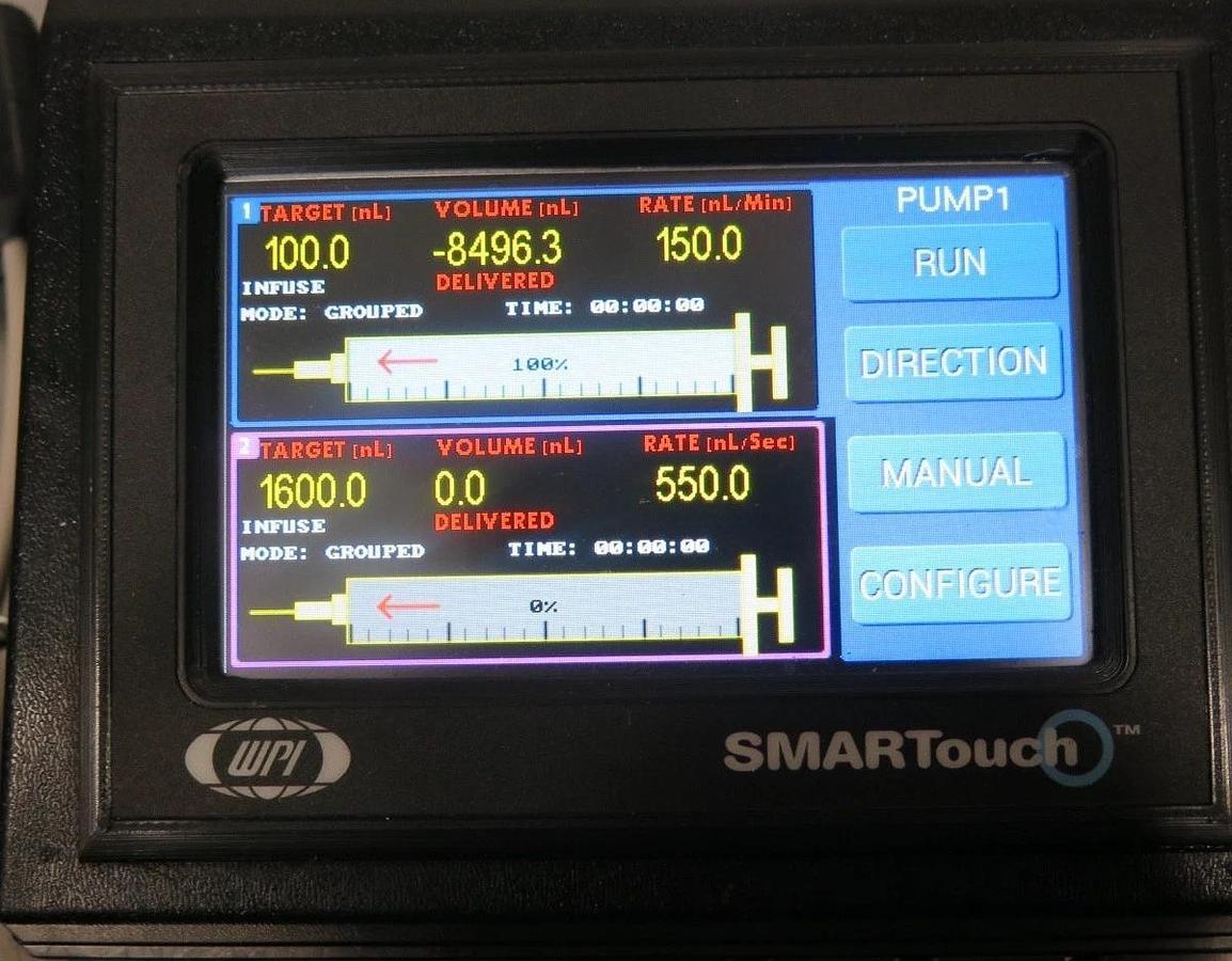Used WPI Smartouch Syringe Pump Controller Micro-2T w/ 504127 Pump