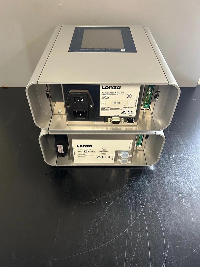 Used Lonza 4D Nucleofector Nucleofection Transfection System Core Unit & X Unit