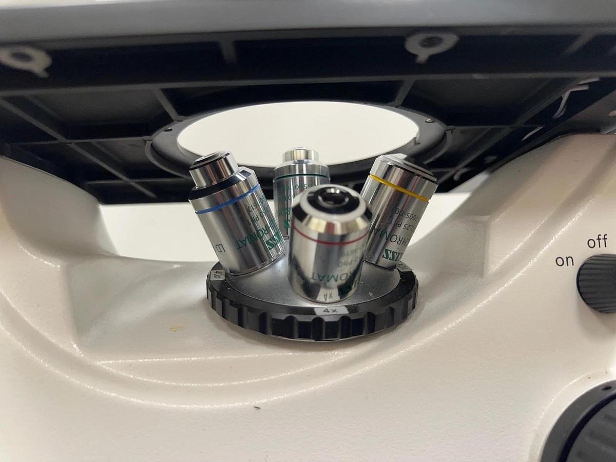 Used Zeiss Primo Vert Inverted Microscope w/ (4) Objectives 5X 10X 20X 40X & KL 1500