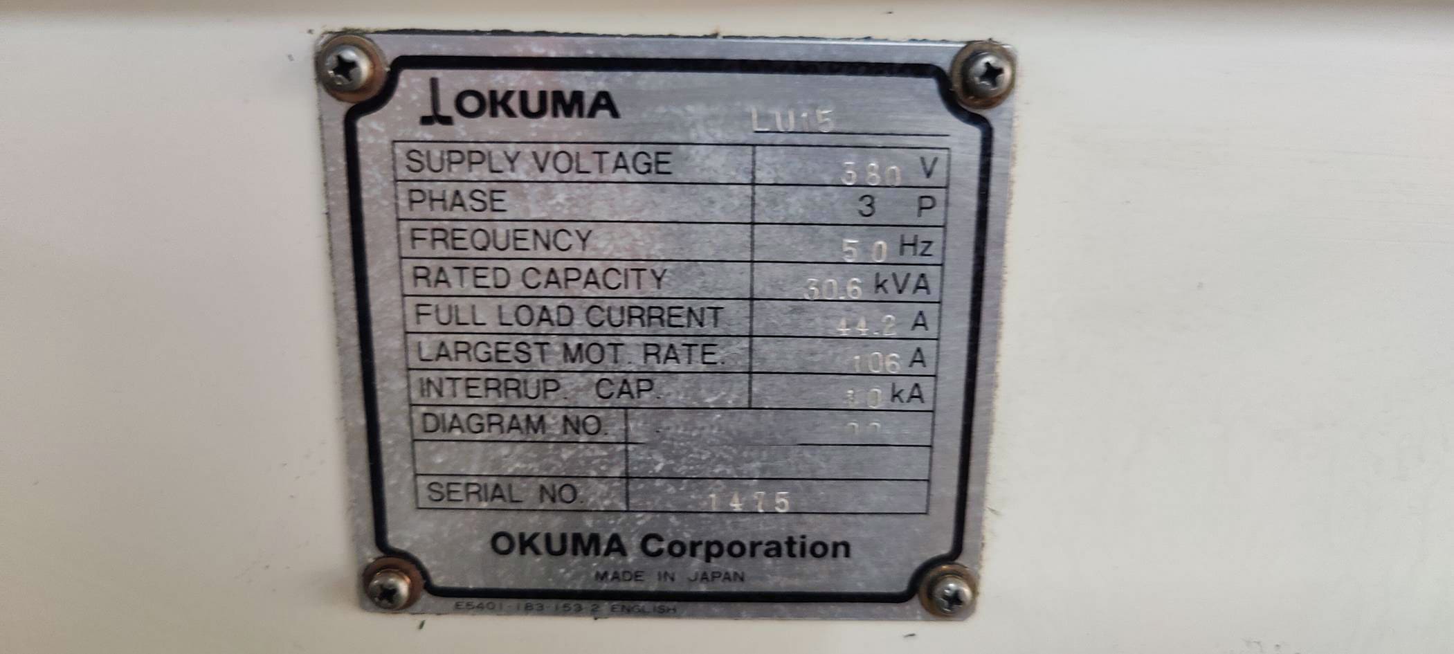 Used Okuma LB 15 - CNC Machining centers - 1999