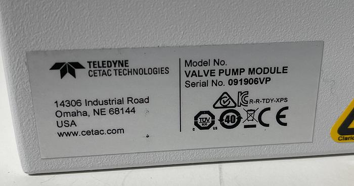 Teledyne Cetac SP6687 Valve/Pump Module