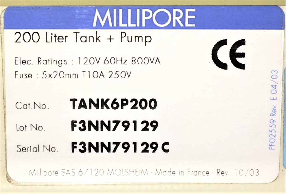 Used Millipore Elix 20 with SDS-200 Water Purification System