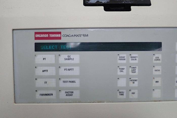 Used Organon Teknika Model RA4 Coag-A-Mate Coagulation Analyzer