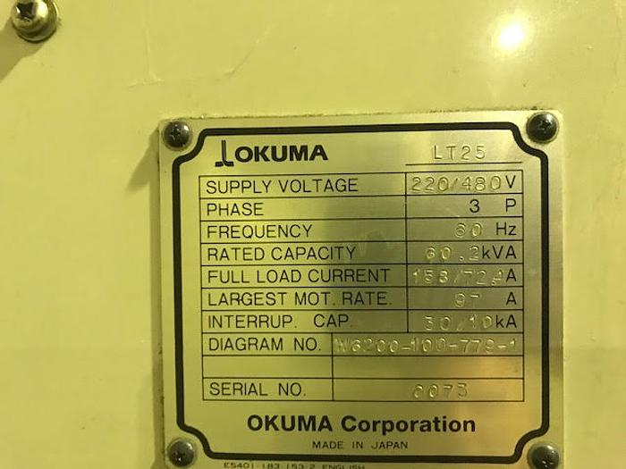 Used OKUMA LT25 CNC Lathe Year 2000