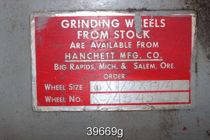 Used Hanchett Model SK24 Slitter Grinder #39669