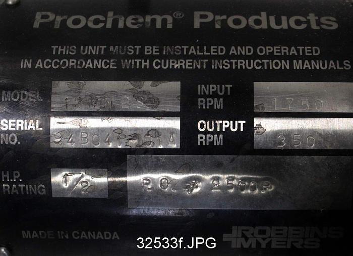 Used Prochem 12VM2S Top Mount Agitator #32533