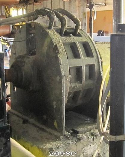 Used Jagenberg VARI-DUR Vari Dur Winder 24"X100" Drums, 20 Shear Cut Slitters, 84" Rewind, Shaftless Dc Independent Drum Drives, Mill Backstand. #26980