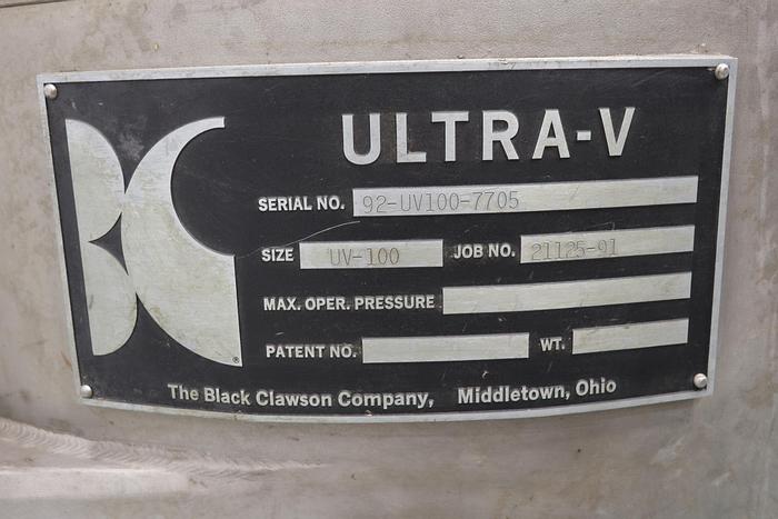 Used Black Clawson UV100 Pressure Screen #44119