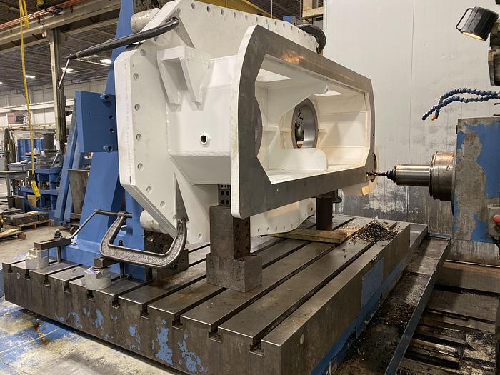 Used 2002 5.1" Union Table Type Horizontal Boring Mill, TC 130, 63" X 79" Table, X-98", Y-98" , 59" Saddle travel, 67 HP, 3000RPM, Heidenhain CNC