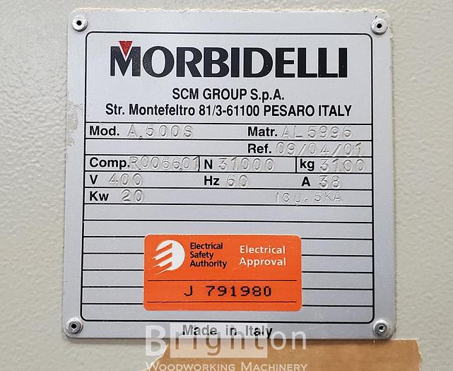 Used 2001 Morbidelli Author 500 S used Pod and Rail cnc machine