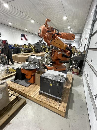 Used ABB IRB 6600-225/2.55 ROBOT CELL WITH 7TH & 8TH AXIS 40KG INDEXING TABLE #104842