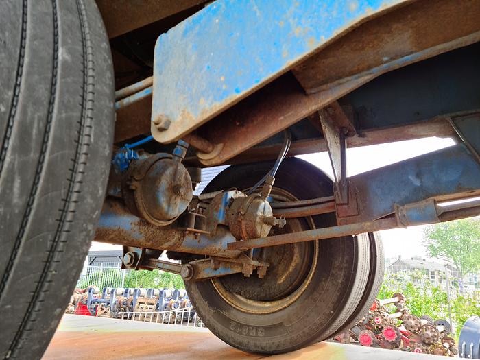 Used 1979 2 AXLE FLATBED TRAILER STEEL SUSPENSION STEEL FLOOR GROENEWEGEN