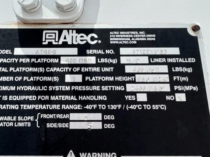 Used Altec AT40G 45ft Bucket Boom on 2012 Ford F550 4x4 Extended Cab Utility Truck - C14974