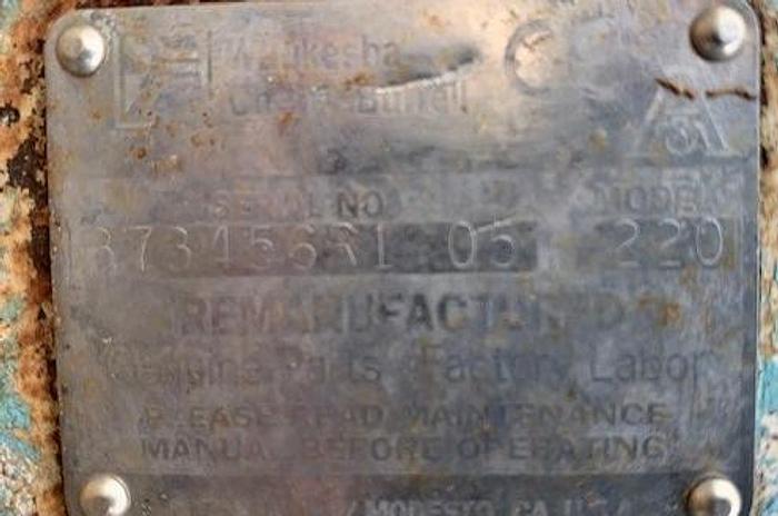 Used Waukesha Model 220 Positive Displacement Pump