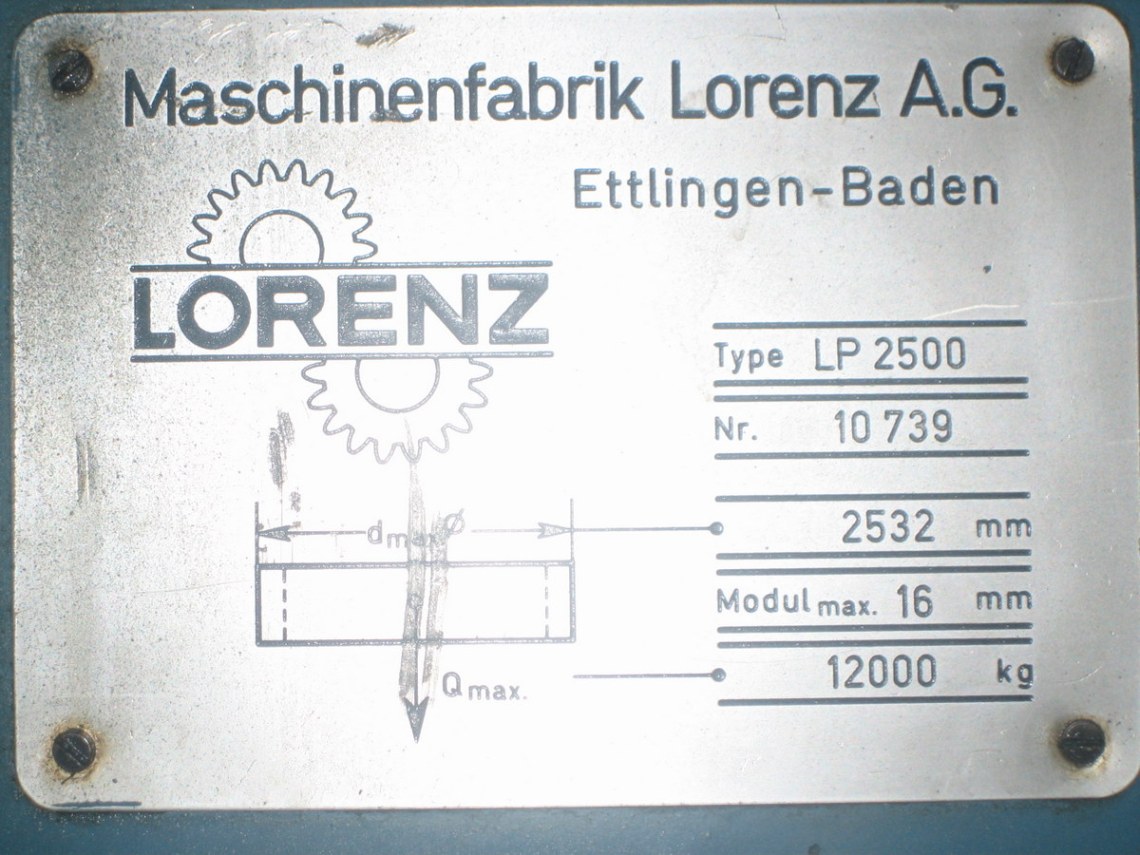Used LORENZ LP - 2500