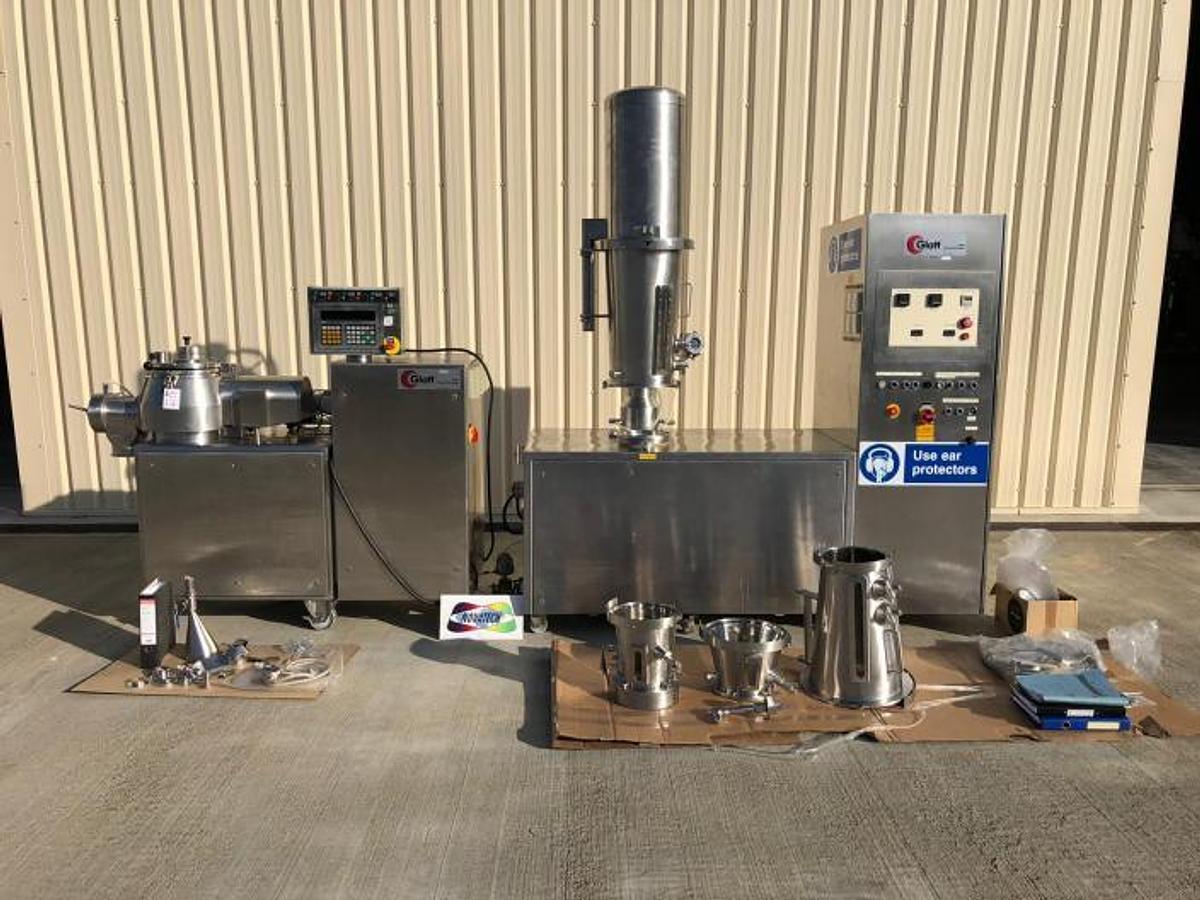 Used Glatt GCPG 3 5 Fluid Bed Dryer and Glatt VG25 Mixer Granulator processing suite