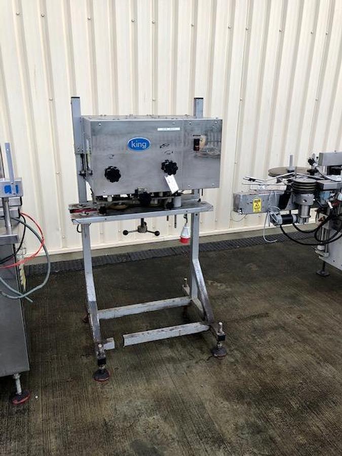 Used King 4 head liquid filling and capping line