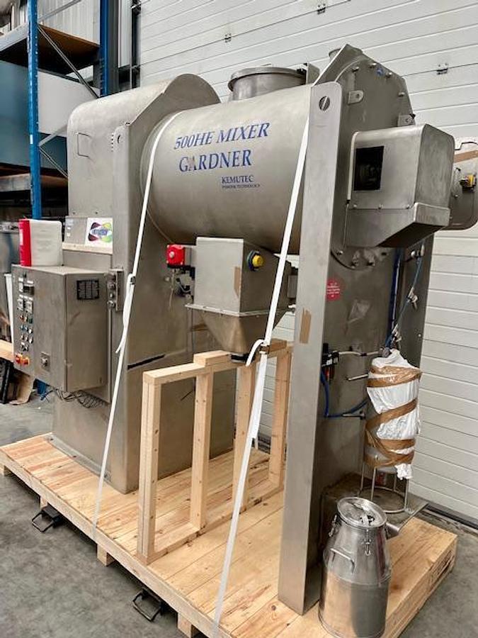 Used KEK Kemutec model 500HE ribbon blade mixer