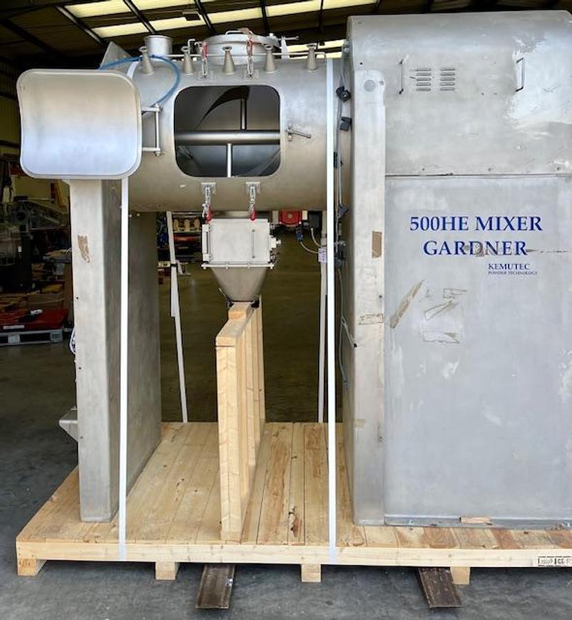 Used KEK Kemutec model 500HE ribbon blade mixer
