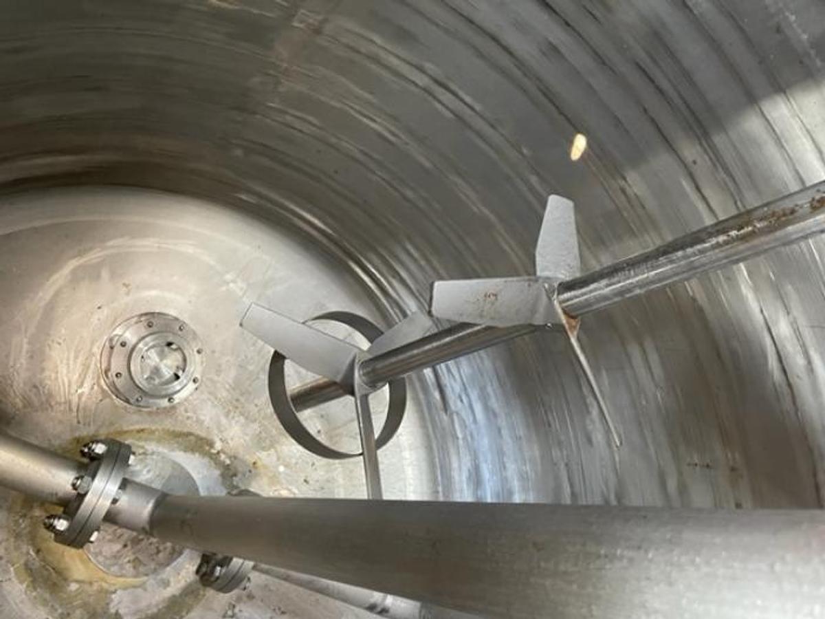 Used Websters 2000L jacketed process vessel