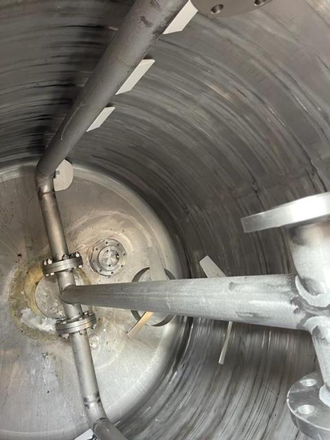 Used Websters 2000L jacketed process vessel