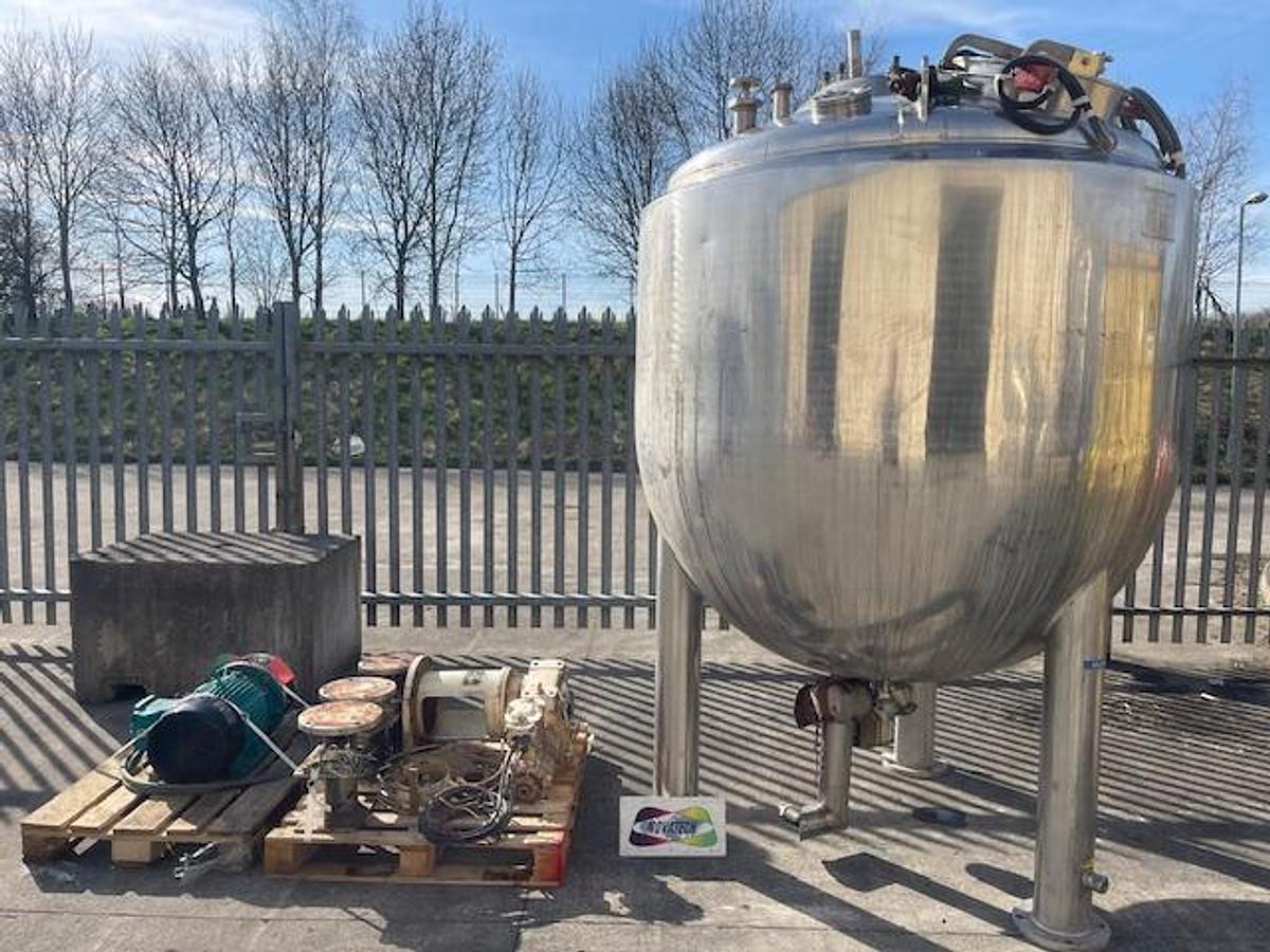 Used Sinclair Stainless 2500ltr jacketed mixing vessel, Eexd