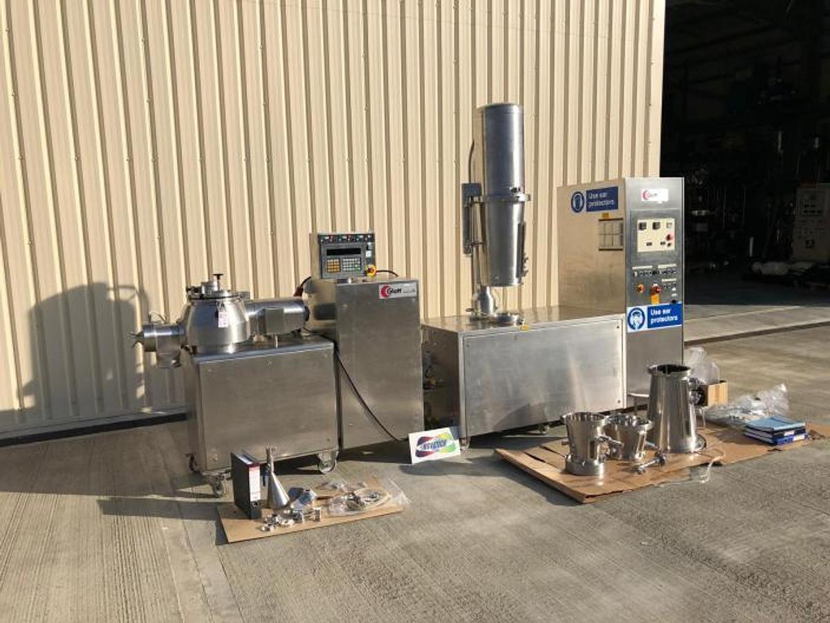Used Glatt GCPG 3 5 Fluid Bed Dryer and Glatt VG25 Mixer Granulator processing suite