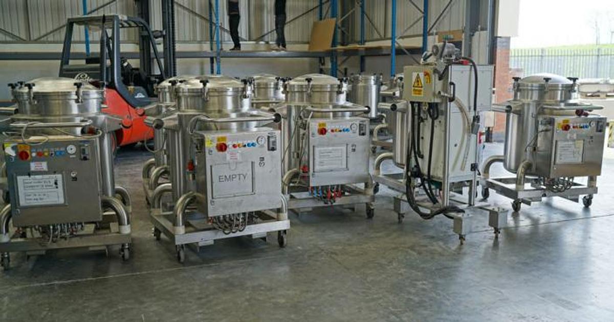 Used KUGLER mobile vessel, approx 225 litre gross capacity