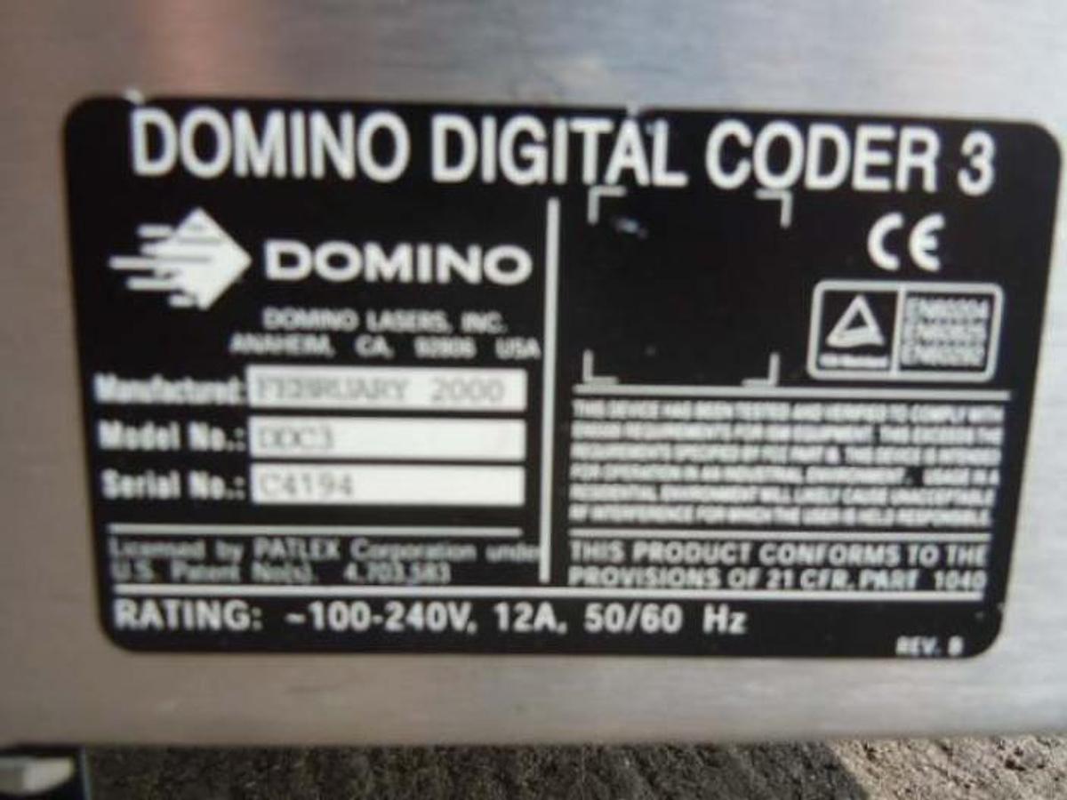 Used Domino type DDC3 laser coding system