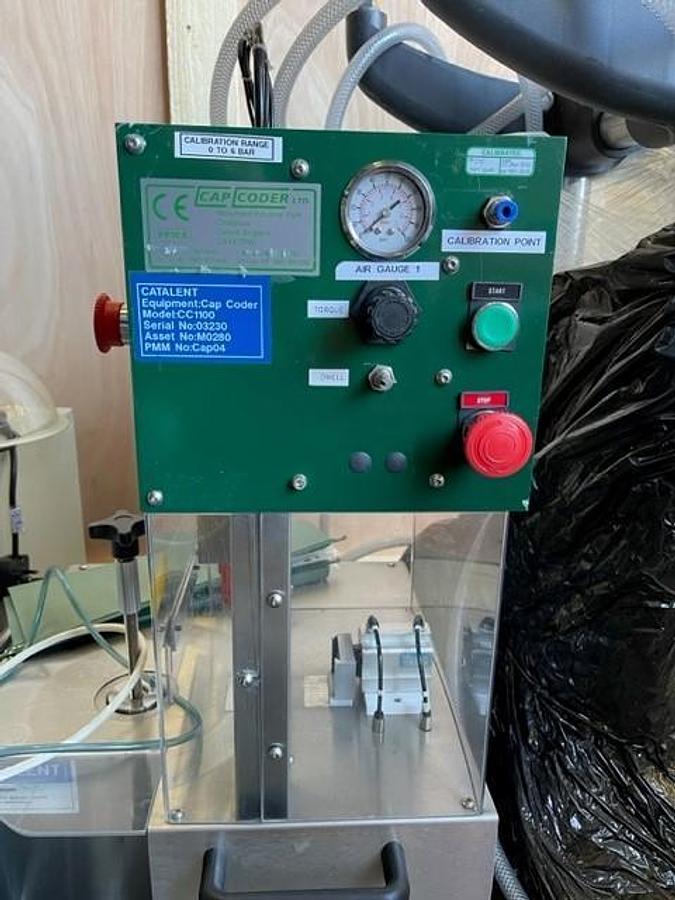 Used Ref 4422 Capcoder CC1100 bench top cap tightening machine