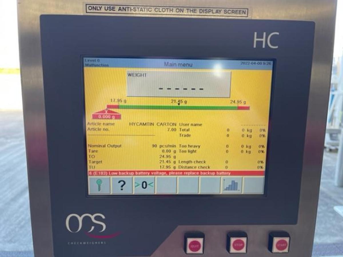 Used OCS checkweigher