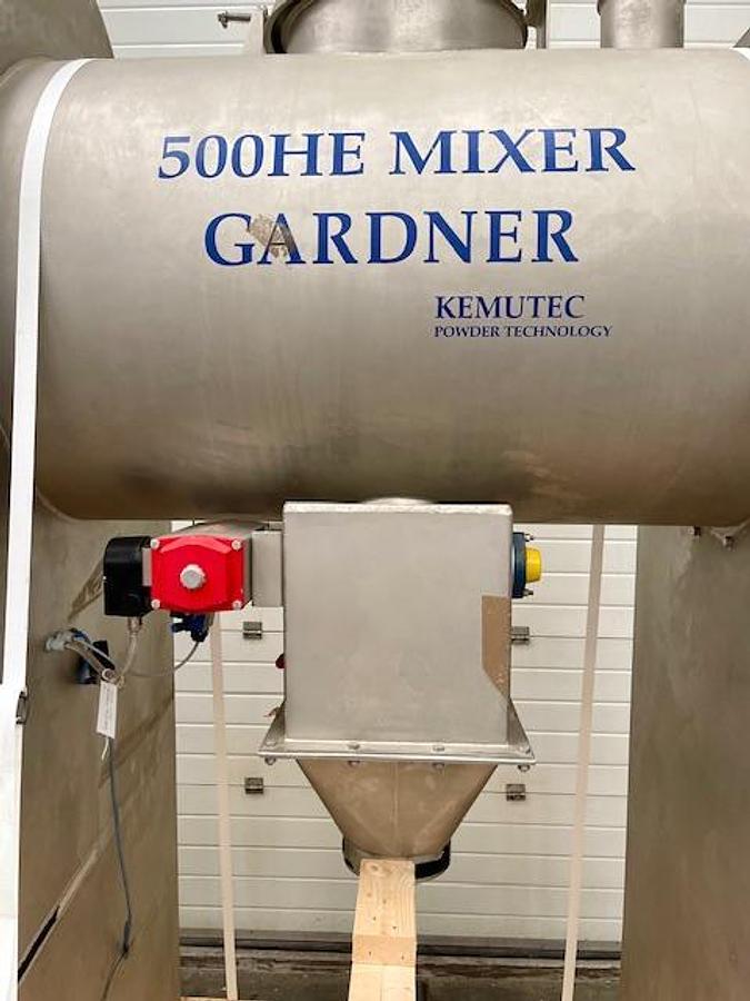 Used KEK Kemutec model 500HE ribbon blade mixer