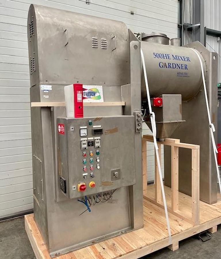 Used KEK Kemutec model 500HE ribbon blade mixer
