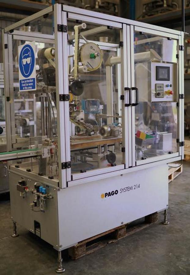 Used Pago System top labelling machine