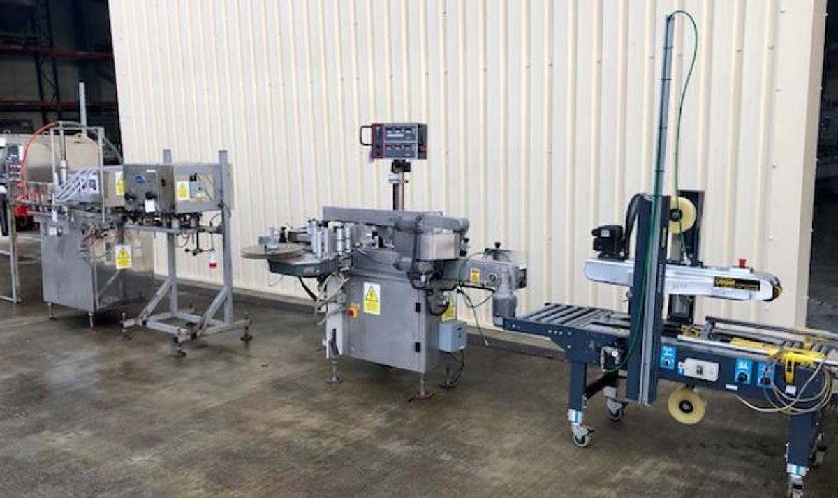 Used King 4 head liquid filling and capping line