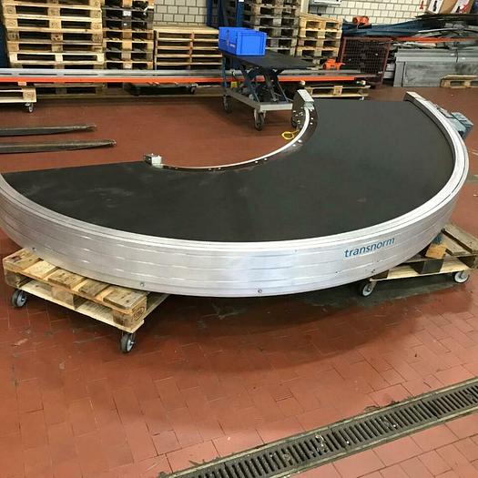 Gebraucht TRANSNORM Kurven Gurtförderer/ Förderband Kurve 180° 1600-105 helix