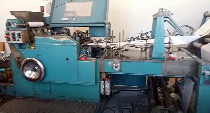 Used HOLWEG WEBER MODEL RS 21 PAPER BAG MACHINE WITH 4 COLOR PRINTER